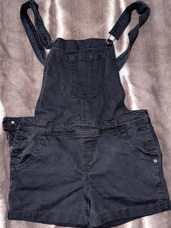 Wallflower Pants - Wallflower Black Denim Overall shorts with Buckle Straps